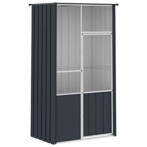 vidaXL Fuglebur antrasitt 115x78x200 cm galvanisert st&aring;l