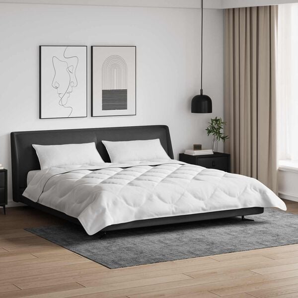 vidaXL Dyne med pute 3 pcs Hvit Mikrofiber