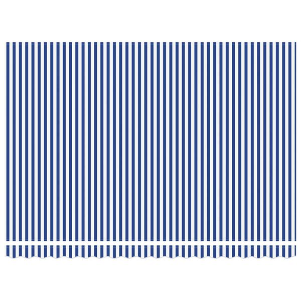 vidaXL Innvendbar Markise Bl&aring; og hvit 450 &times; 300 cm Polyester og Metall