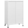 vidaXL Industriell oppbevaringskiste hvit 75x40x115 cm metall