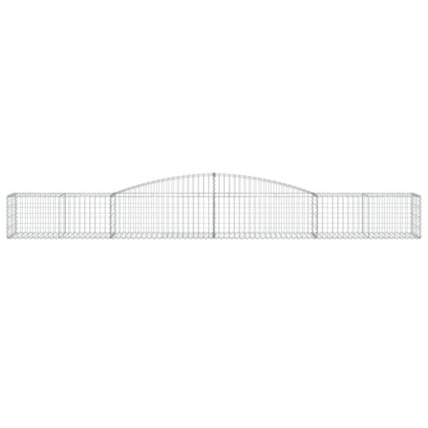 vidaXL Gabionkurver buede 5 stk 400x50x40/60 cm galvanisert jern