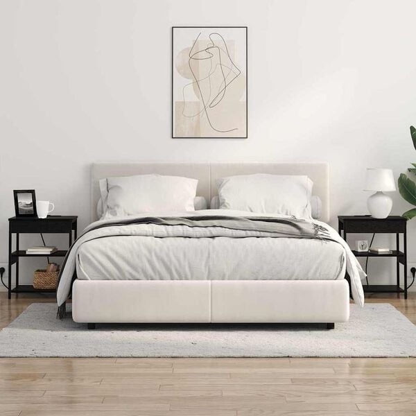 vidaXL Nattbordskap 2 pcs Svart Eik 41 x 31 x 51 cm Konstruert tre