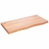 vidaXL Vegghylle lysebrun 100x50x(2-6) cm behandlet heltre eik