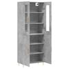 vidaXL Highboard betonggr&aring; 69,5x34x180 cm konstruert tre