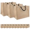 vidaXL Jute h&aring;ndvesker 50 Naturlig og svart 42 x 33 x 19 cm