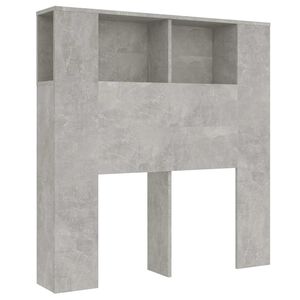 vidaXL Sengegavlskap betonggr&aring; 100x18,5x102,5 cm