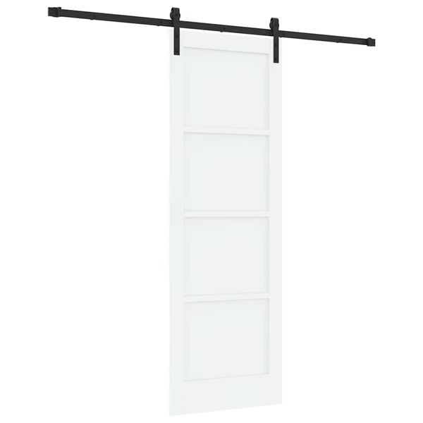 vidaXL Skyved&oslash;r Hvit 73,5 x 211 cm Massiv furu