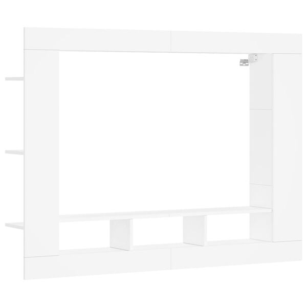 vidaXL TV-benk hvit 152x22x113 cm konstruert tre