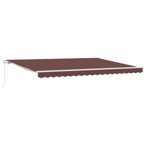 vidaXL Manuell uttrekkbar markise brun 450x300 cm