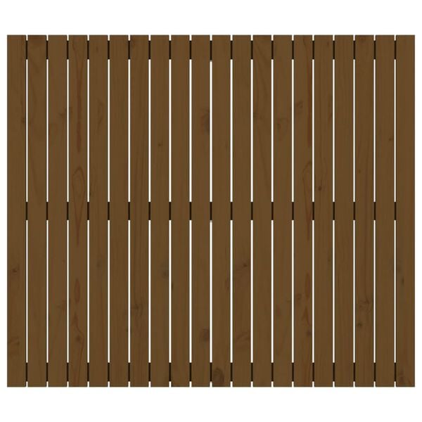 vidaXL Veggmontert hodegavl honningbrun 127,5x3x110 cm heltre furu