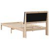 vidaXL Sengestamme med hodegjerde Brun 100 x 200 cm Massiv furu