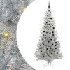 vidaXL Juletre med 300 LED med stativ s&oslash;lv 240 cm PET
