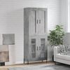 vidaXL Highboard betonggr&aring; 69,5x34x180 cm konstruert tre