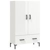 vidaXL Highboard h&oslash;yglans hvit 69,5x31x115 cm konstruert tre