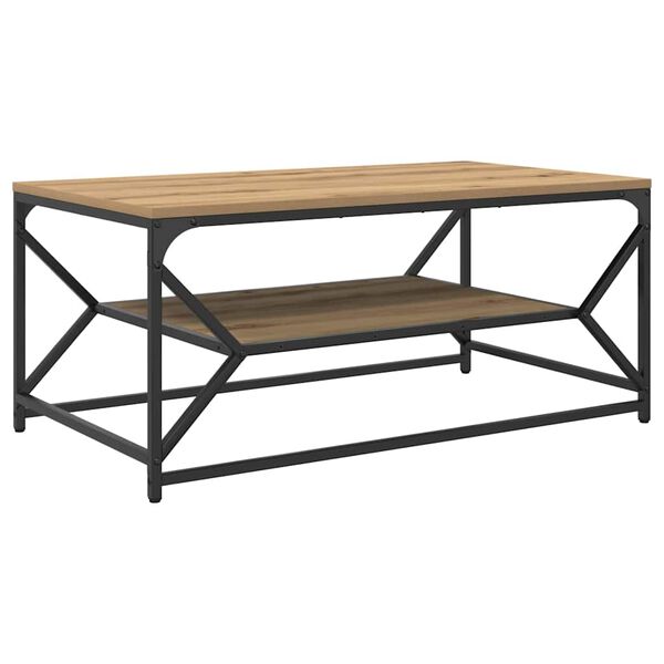 vidaXL Kaffebord Artisan Eik 90 x 50 x 40 cm