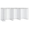 vidaXL Gabionvegg for s&oslash;ppelkasse 270x91x120 cm galvanisert jern