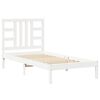 vidaXL Sengeramme hvit heltre 90x190 cm Single