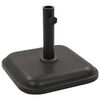 vidaXL Parasollfot svart betong firkantet 12 kg