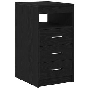 vidaXL Kommode svart eik 40x50x76 cm konstruert tre