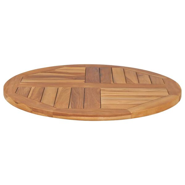 vidaXL Bordplate heltre teak 2,5 cm 70 cm