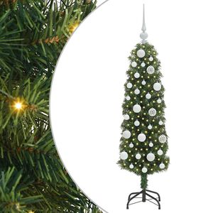 vidaXL Kunstig juletre med 150 LED gr&oslash;nn 120 cm PVC og st&aring;l og plast