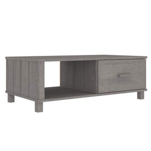 vidaXL Salongbord HAMAR lysegr&aring; 100x55x35 cm heltre furu