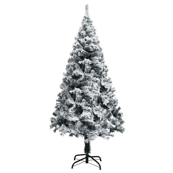 vidaXL Kunstig juletre med 150 LED Hvit 150 cm PVC og St&aring;l og Plast
