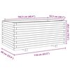 vidaXL Plantekasse hvit 110x60x49,5 cm heltre furu