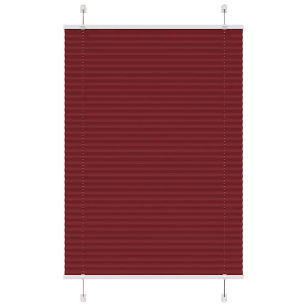 vidaXL Pliss&eacute;gardin Bordeaux R&oslash;d 95x150 cm Stoff Bredde 94,4 cm