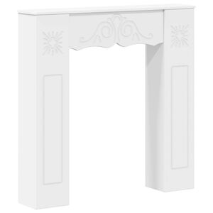 vidaXL Peisramme Hvit 102 x 20 x 102 cm Konstruert tre