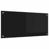 vidaXL Kj&oslash;kkenbenkplate Svart 90 x 40 cm herdet glass