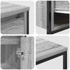 vidaXL Baderomsinnredningssett med skuff 2 pcs Grå sonoma og svart