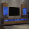 vidaXL TV-benker med LED-lys 2 stk sonoma eik 40,5x30x90 cm