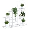 vidaXL Blomsterstativ 94,5x25x88 cm hvit metall
