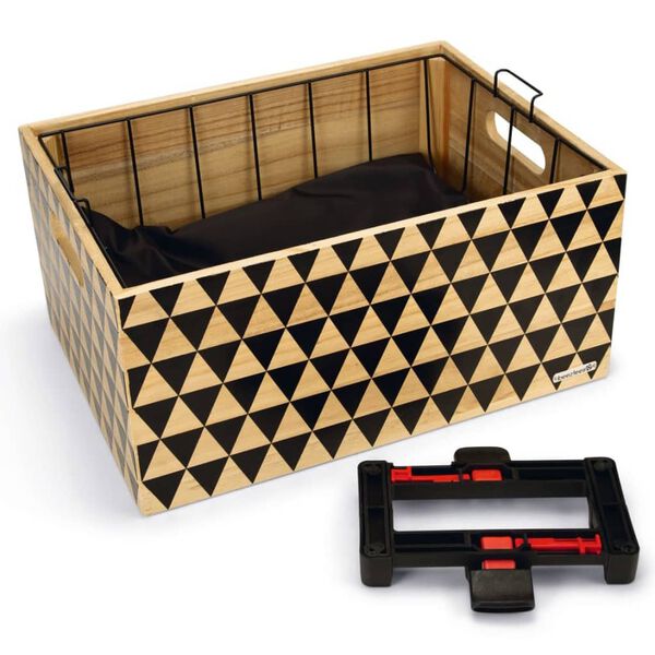 Beeztees Hundesykkelkurv tre m&oslash;nster