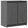vidaXL Sideskap gr&aring; 60x36x65 cm heltre furu