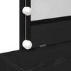 vidaXL Sminkebord med skuff Svart Eik 100 x 40 x 120 cm Konstruert tre