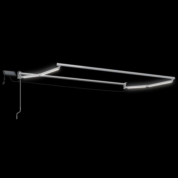 vidaXL Manuell utvidbar markise med LED-lamper 2,5 x 2 m