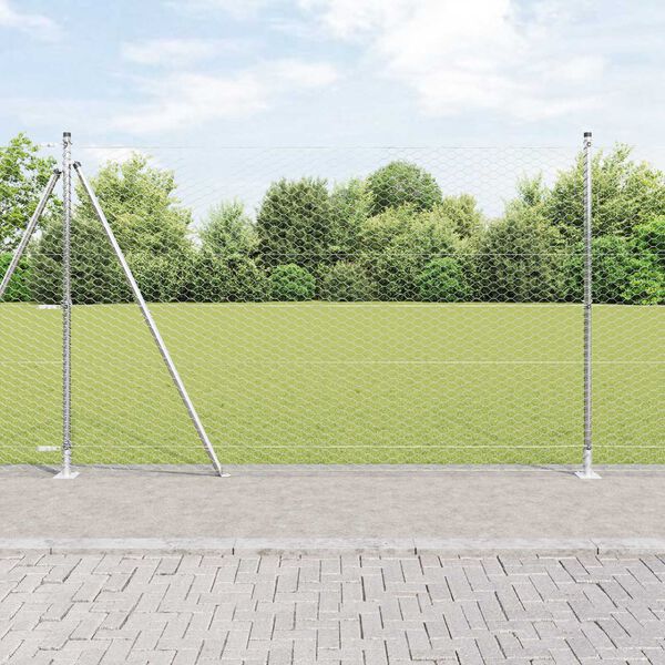 vidaXL Gjerdep&aring;le s&oslash;lv 100 x 1,6 m (36 mm mesh) St&aring;l