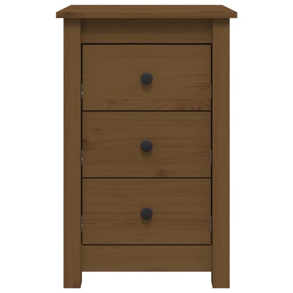 vidaXL Nattbord 2 stk honningbrun 40x35x61 cm heltre furu