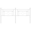 vidaXL Utskiftbar sengegavl i metall hvit 180 cm