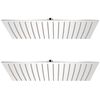 vidaXL Regndusjhode 2 stk rustfritt st&aring;l 30x40 cm