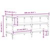 vidaXL Skobenk brun eik 100x38,5x49 cm konstruert tre