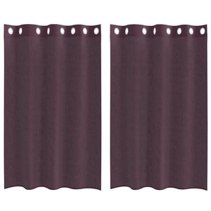 vidaXL Voilegardiner med grommets 2 stk lilla 140x175 cm