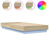 vidaXL Sengeramme med LED-lys sonoma eik 90x190 cm