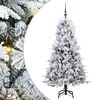 vidaXL Kunstig sammensatt juletre med 150 LED Hvit 150 cm PE og PVC