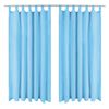 vidaXL Mikrosateng gardiner med hemper 2 stk 140x225 cm turkis