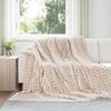vidaXL Kastepledd 6 pcs Beige 270 x 240 cm Fleece