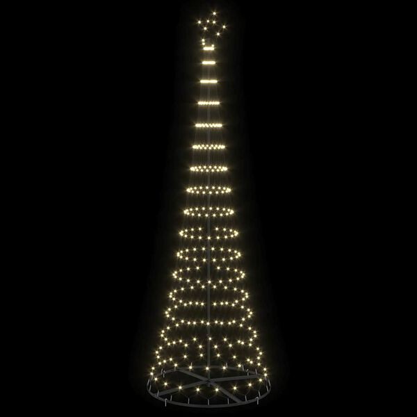 vidaXL LED juletre med stativ Varmhvit 100.5 x 100.5 x 302.5 cm Metall