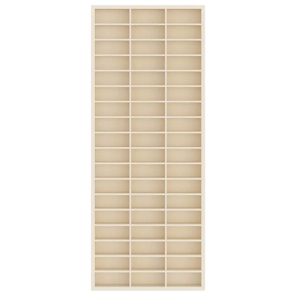 vidaXL Veggdokumentdisplay Beige 30 x 4,5 x 75 cm Konstruert tre